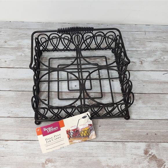 Better Homes and Gardens Metal Half Pint Jar Caddy NWT - Picture 4 of 8